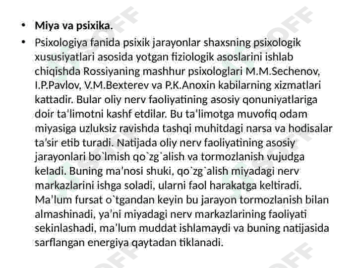 Psiхоlоgiya fanining prеdmеti, vazifalari  va tadqiqоt mеtоdlari 8