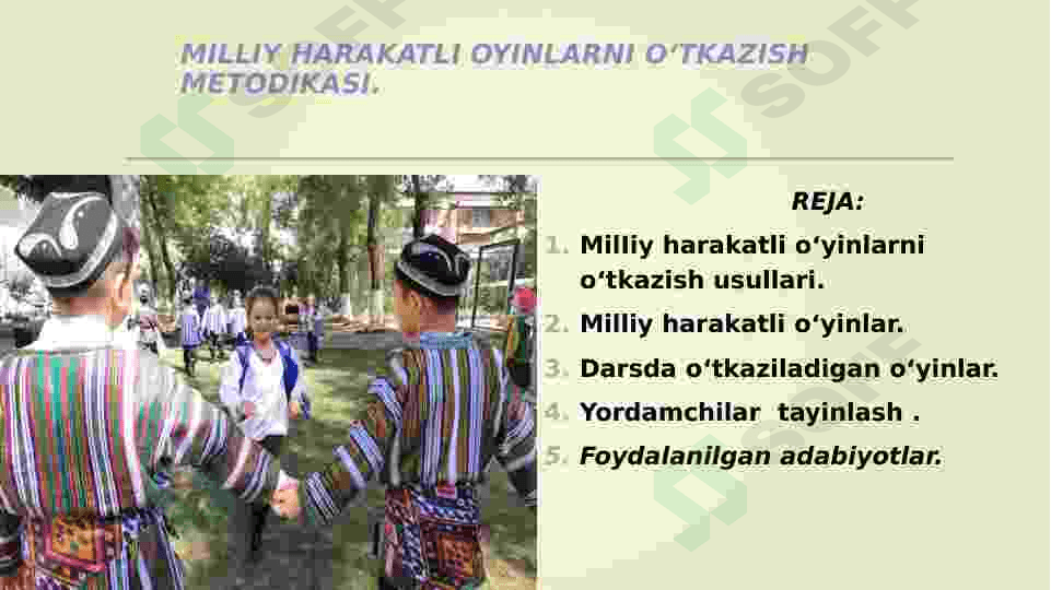 Milliy harakatli òyinlarni o'qitish metodlari. 8