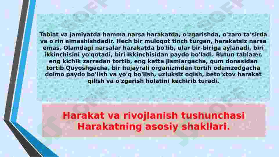 Borliq falsafasining fundamental kategoriyasi. 8