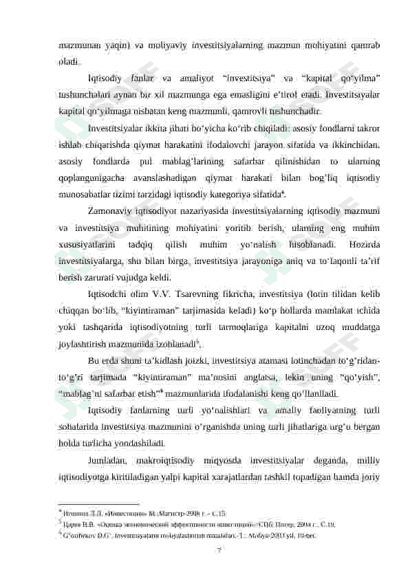 Investitsion jarayonning mohiyati va ijtimoiy iqtisodiy taraqqiyotda tutgan o'rni 8