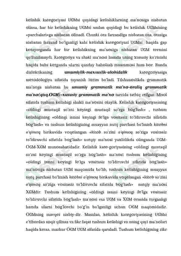 Grammatika. Grammatik ma’no va grammatik shakl. Grammatik kategoriya 8