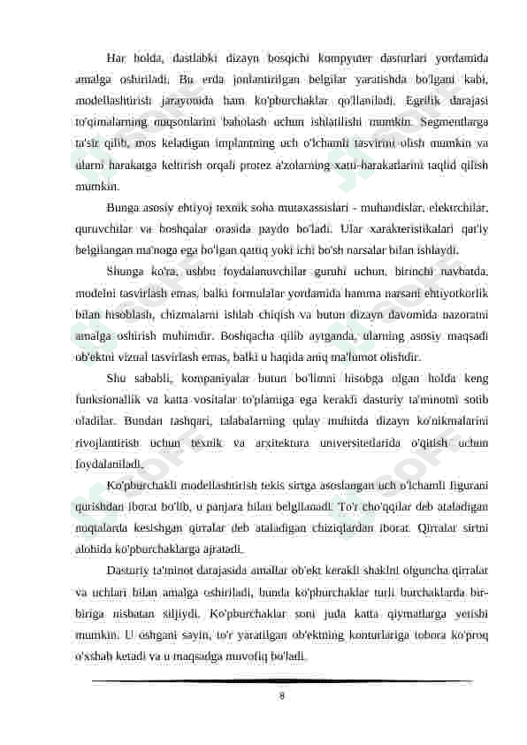 3D modellashtirish dasturida material va tekstura bilan ishlash 8