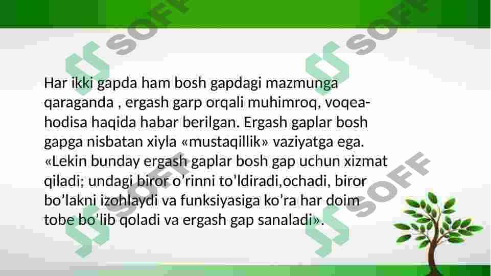 Bir necha ergash gapli qo'shma gaplar 8