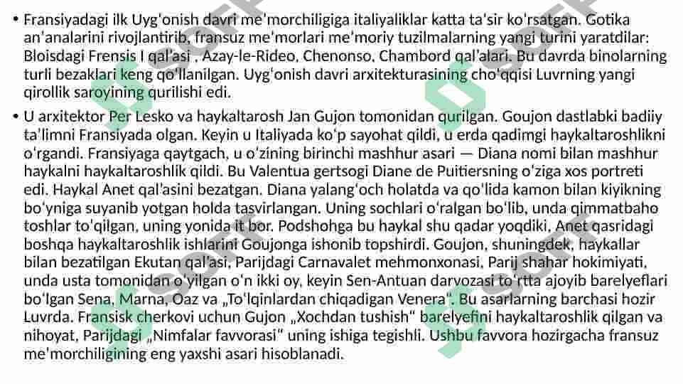 Fransiya renesansining rivojlangan davri 8