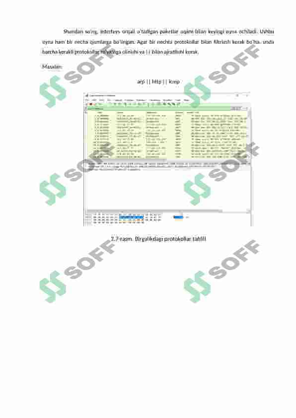 Wireshark ilovasi yordamida IP paketini tahlillash. Sodda autentifikasiyalash usullari 8