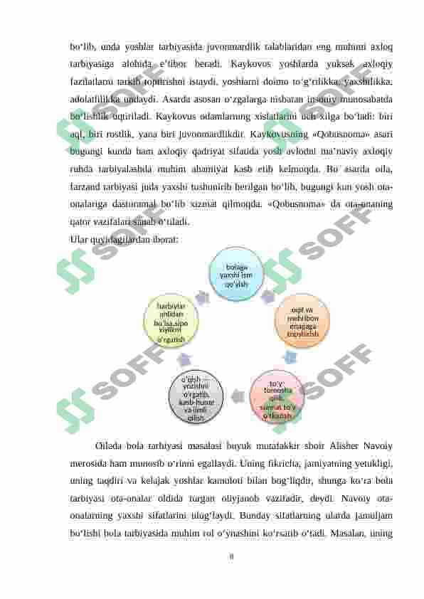 Ma’naviy barkamol insonni shakllanishida oilaning tutgan o’rni 8
