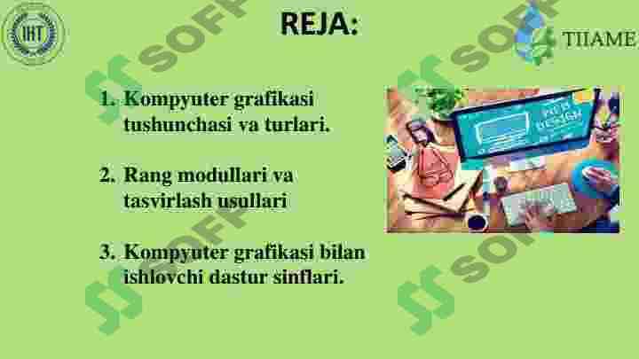 Kompyuter grafikasi tushunchasi. KG da rang  modellari va tasvirlash usulla 2