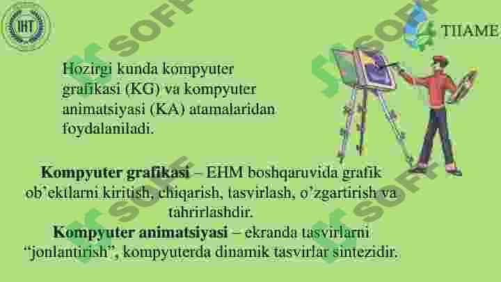 Kompyuter grafikasi tushunchasi. KG da rang  modellari va tasvirlash usulla 6