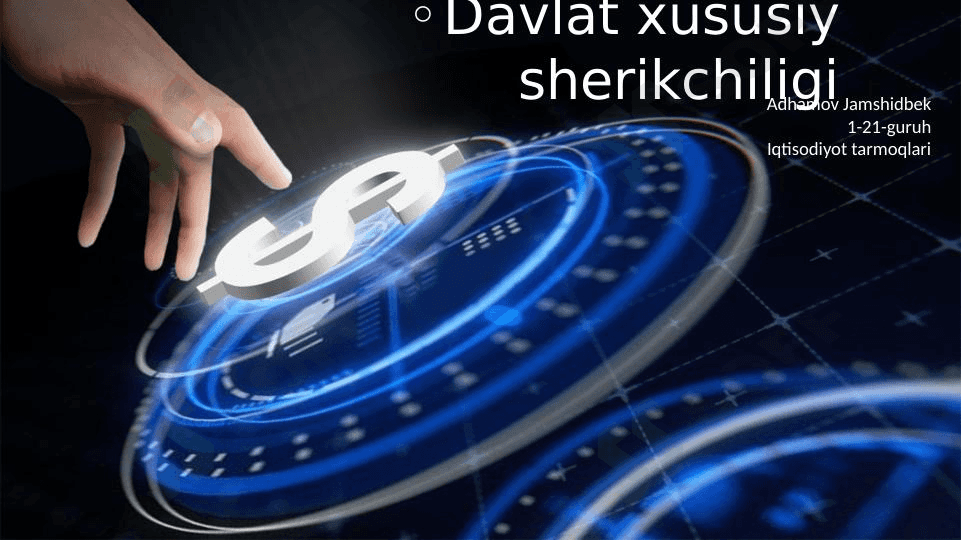 Davlat xususiy sherikchligi 1