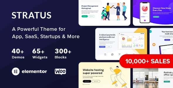 App, SaaS & Software Startup Tech Theme - Stratus 1