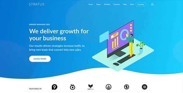 App, SaaS & Software Startup Tech Theme - Stratus 2