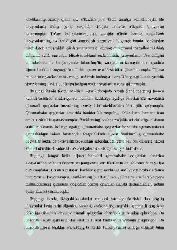 BANK TIZIMI 6