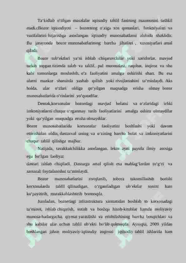Iqtisodiy tahlilning mazmuni, vazifalari, metodi va unda qo’llaniladigan an’anaviy usullar 3