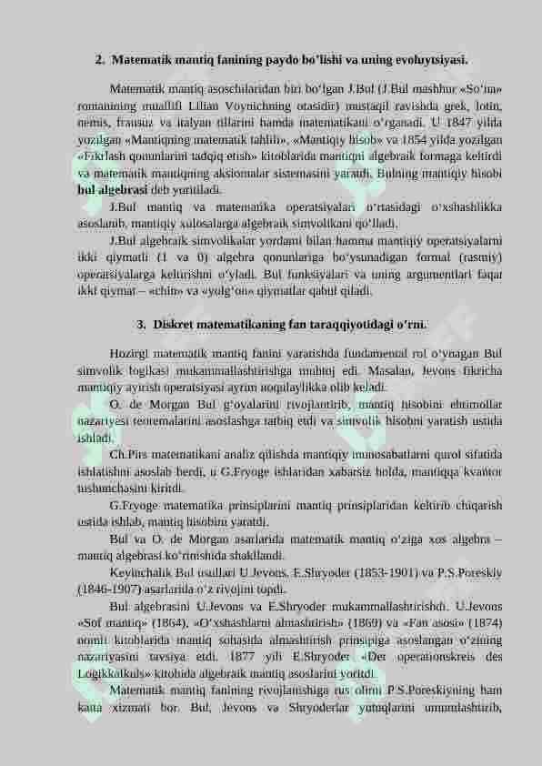 Diskret tuzilmalar Mantiq Matematikasi 2