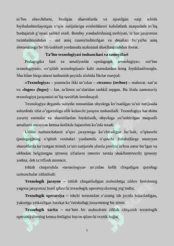 PEDAGOGIK TEXNOLOGIYANING ILMIY ASOSLARI 5