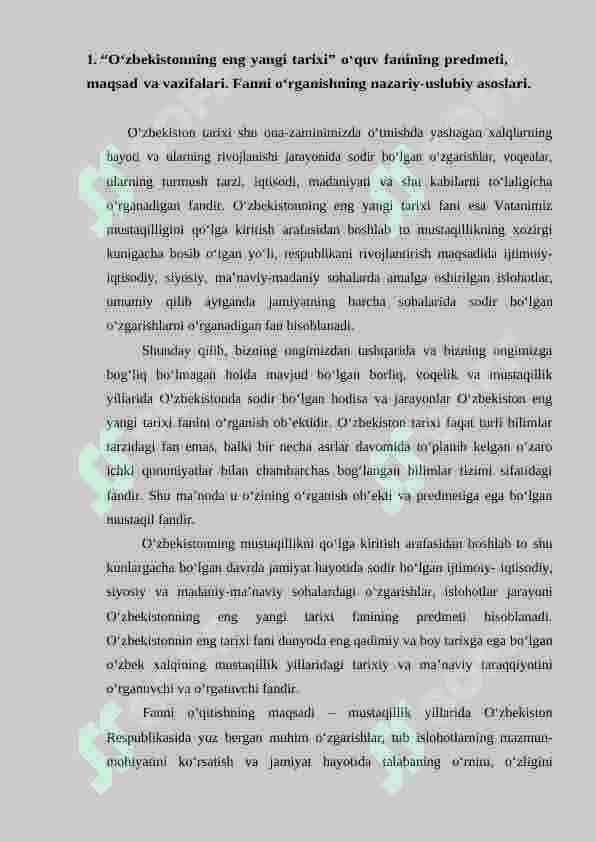 O'zbekiston Respublikasi mustaqilligining e’lon qilinishi va uning tarixiy ahamiyati 2