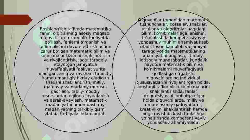 Boshlang‘ich sinflarda matematika o‘qitishda kompetensiyaviy yondashuv 2