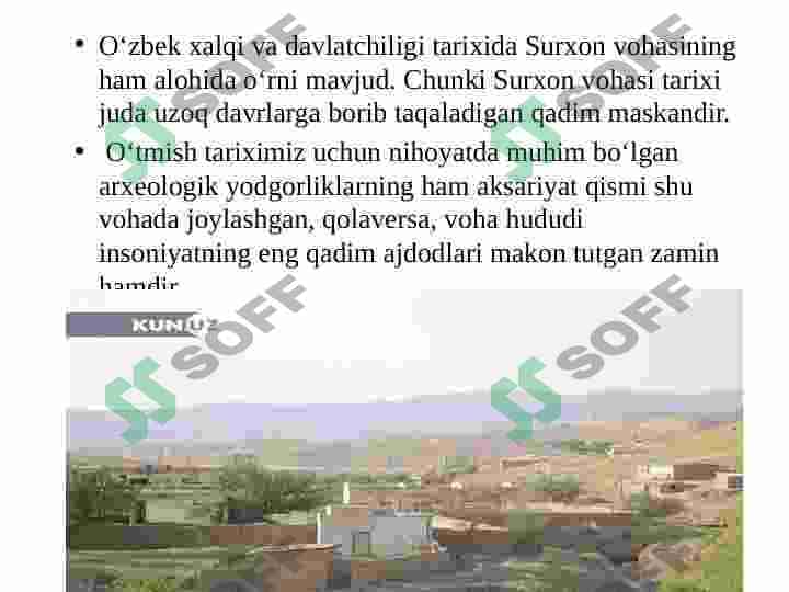 Surxondaryo tarixi maxsus  kursining  maqsad va  vazifalari 8