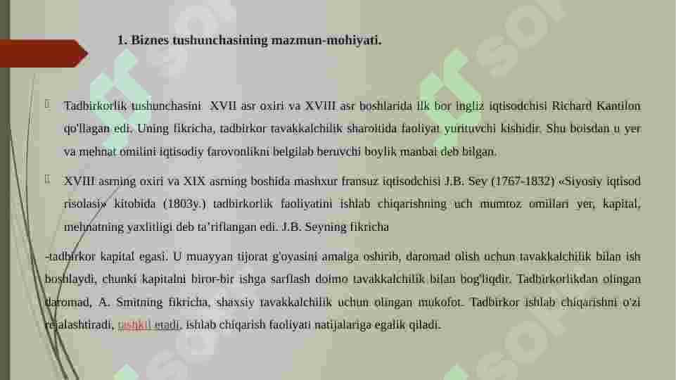 Kichik biznes va tadbirkorlikning mohiyati va mazmuni 4