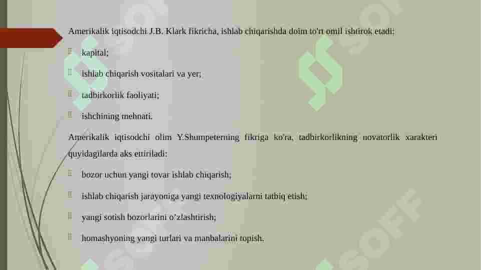 Kichik biznes va tadbirkorlikning mohiyati va mazmuni 7