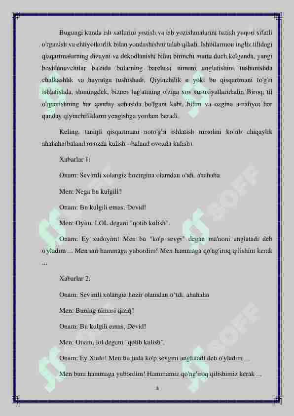 Sohaga oid qisqartmalar 4