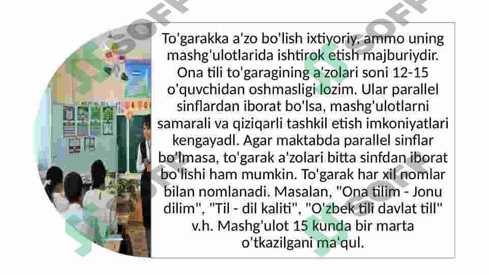 Ona tilidan sinfdan tashqari ishlar. 2