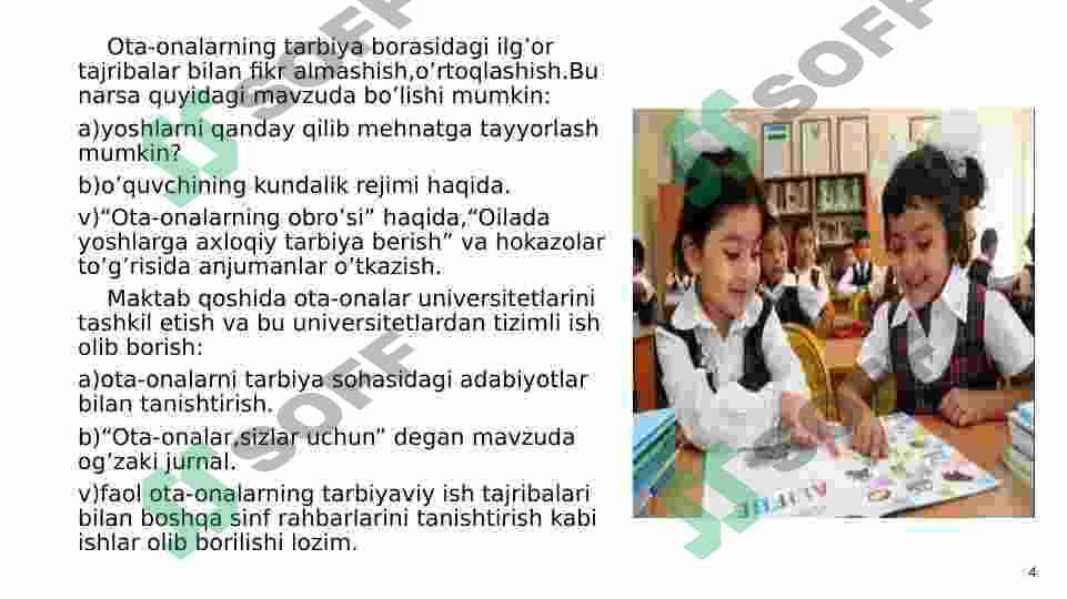 Ota-onalar bilan hamkorlikni yo’lga qo’yishning pedagogik-psixologik shart-sharoitlari 4