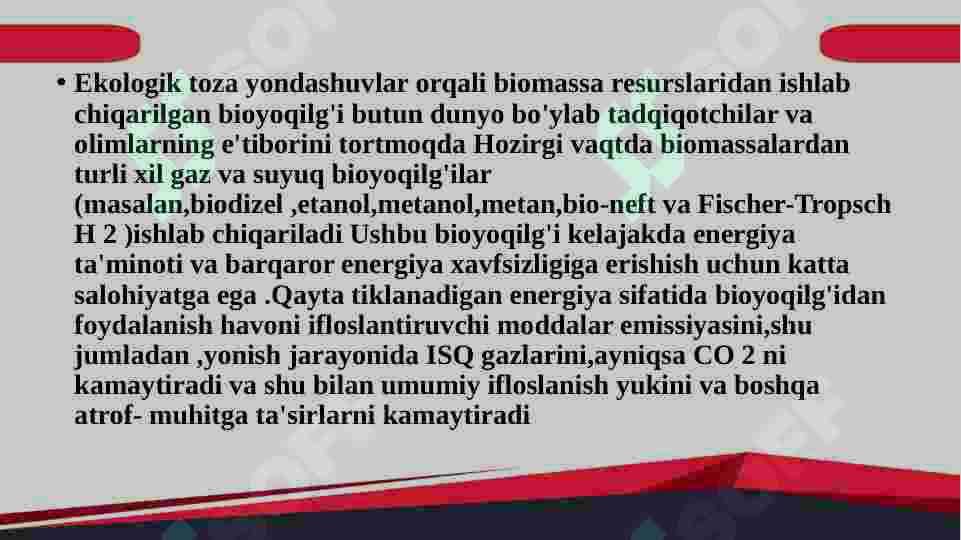Noan’anaviy usulda Bioyoqilg’I olish texnologiyasi 3
