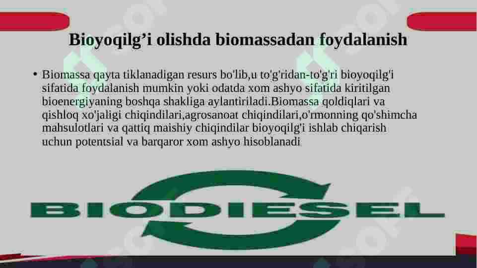Noan’anaviy usulda Bioyoqilg’I olish texnologiyasi 4