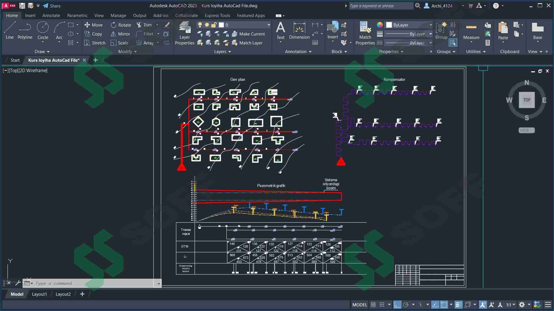 Issiqlik ta'minoti tizimlari kurs loyiha 1