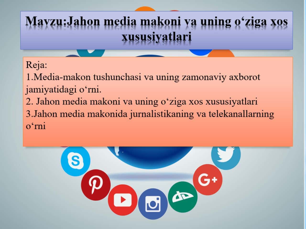 Jahon media makoni va uning o‘ziga xos xususiyatlari 1