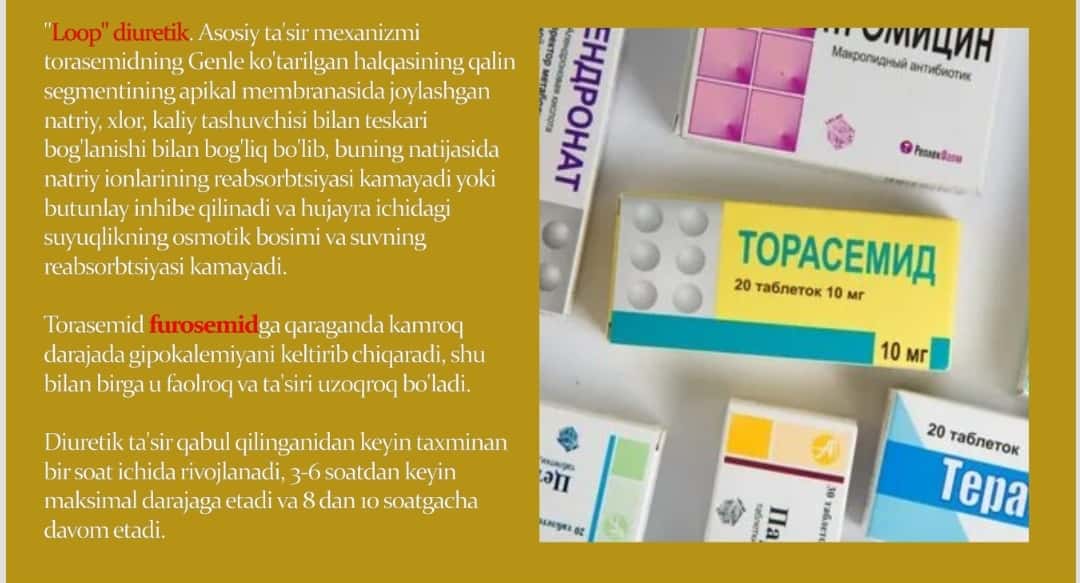 TORASEMID PREPARATINING FARMAKODINAMIKASI. 1