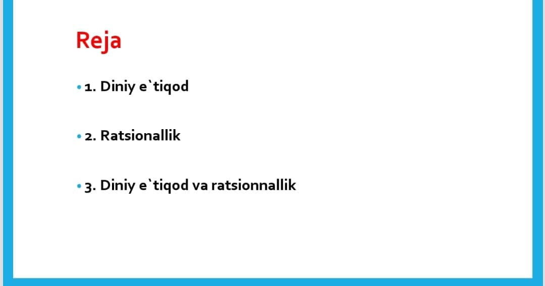 Diniy e’tiqod va ratsionallik 1