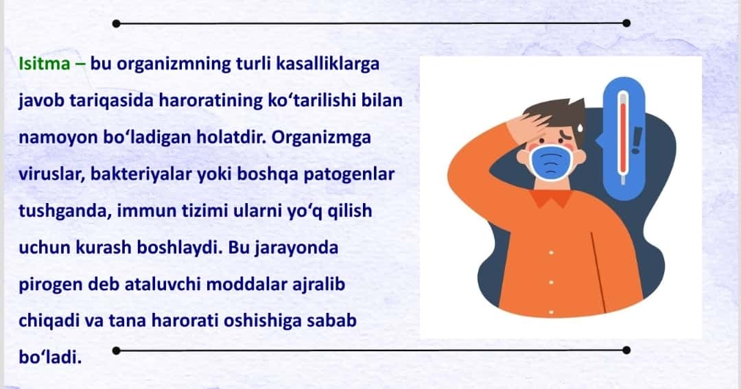 Isitmaning gipertermiyadan farqlovchi xossalari 1
