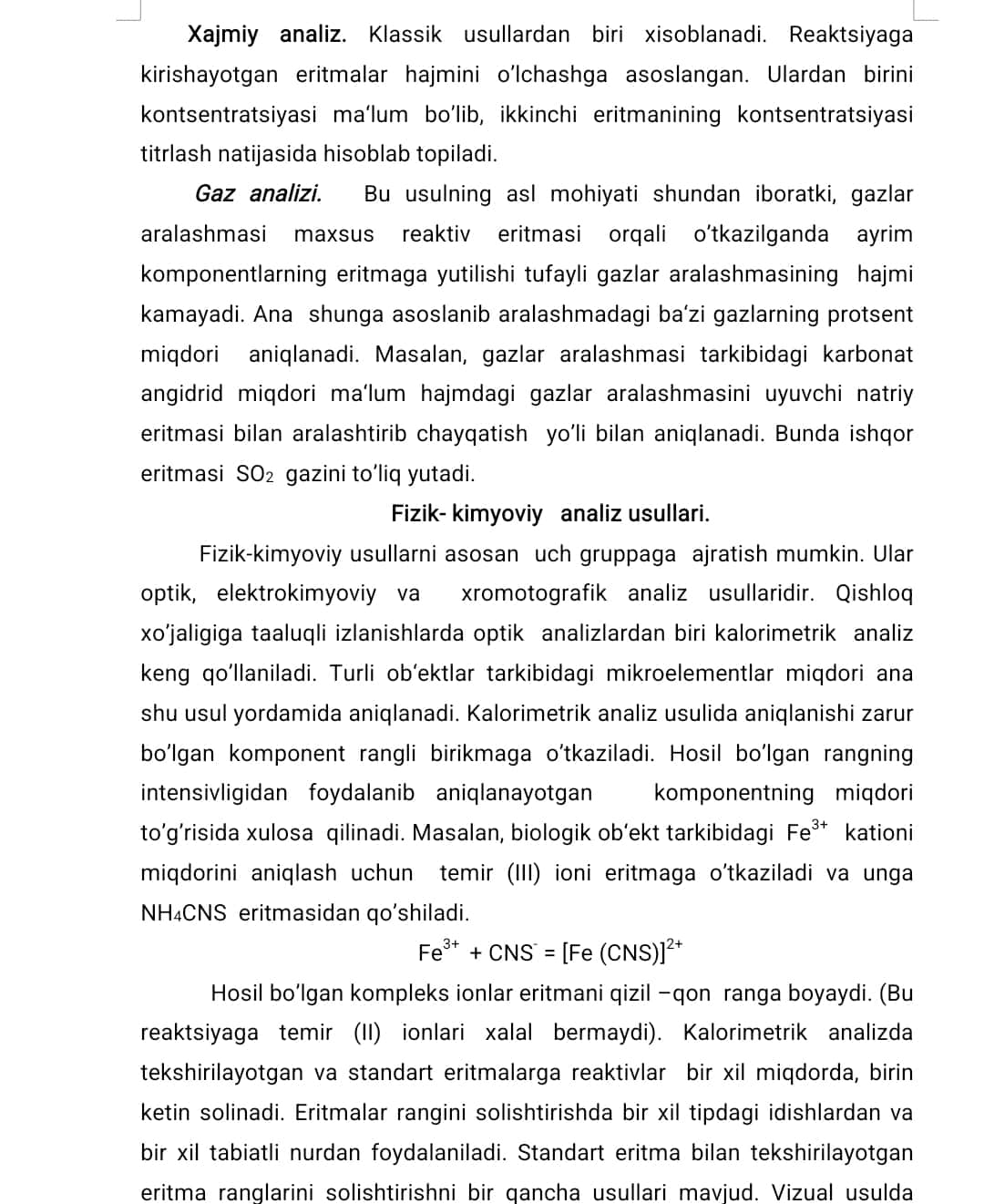 Miqdoriy analizning mohiyati va uning usullari 1