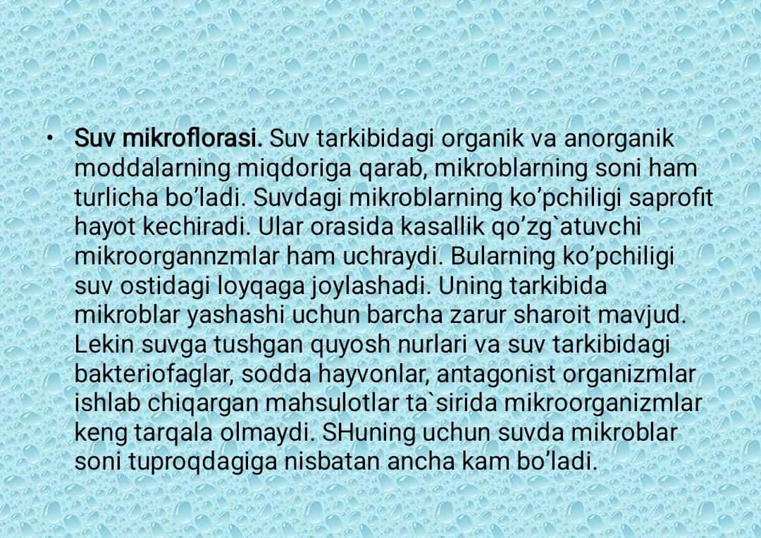 Suv mikroflorasi 1