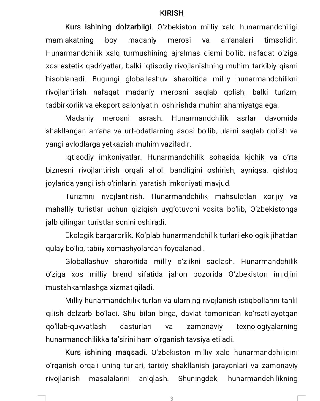 O’ZBEKISTONDA XALQ HUNARMANCHILIGINING TARAQQIYOTI VA O’RNI 1