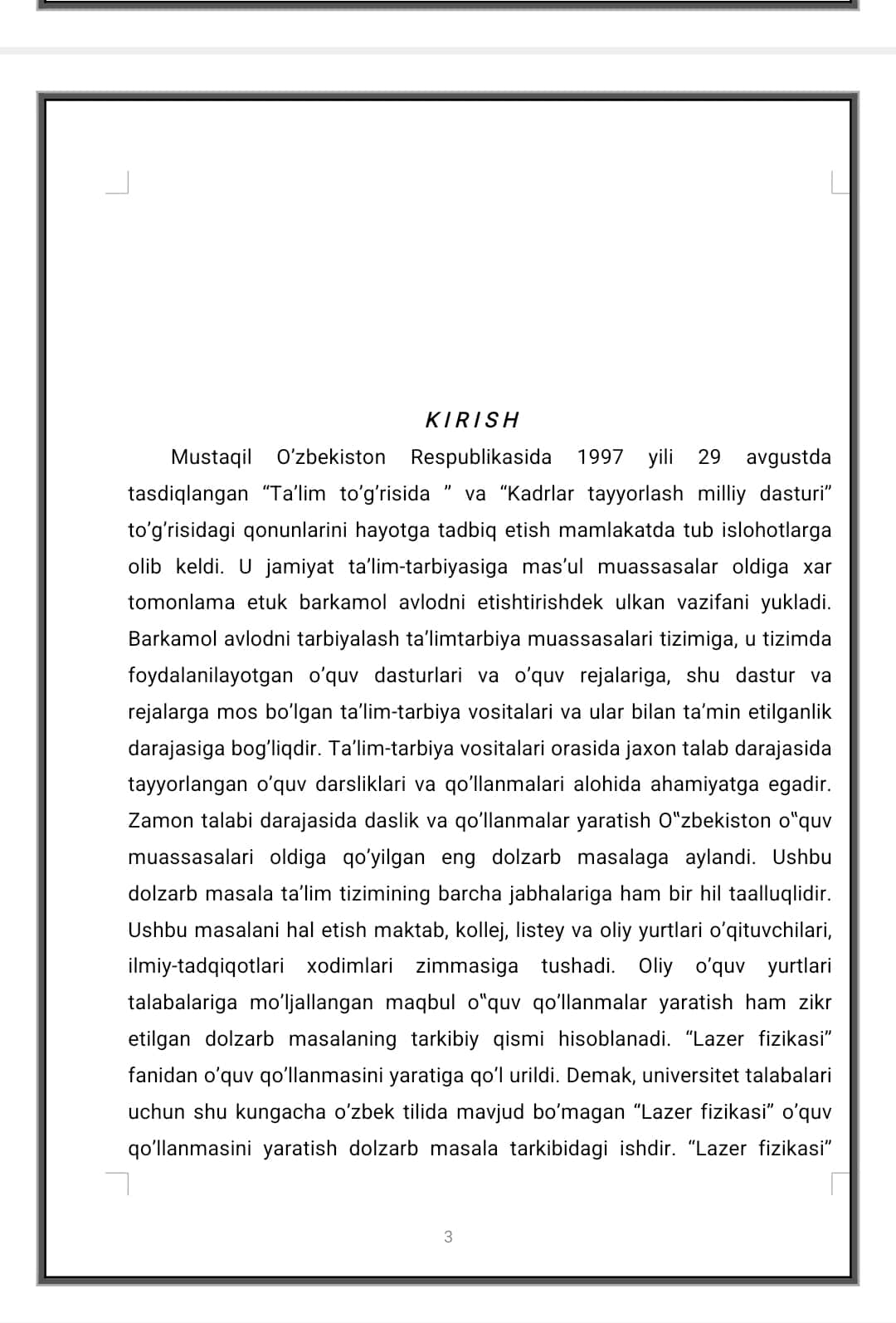 Lazerlar va ularning amaliy ahamiyati 1