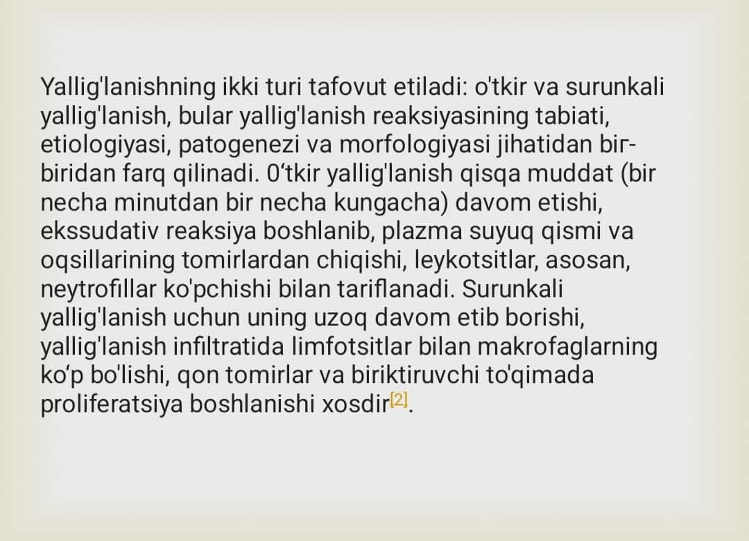 Yallig ‘lanish reaksiyasi vaqtida hujayralarning o ‘zaro ta’siri 1