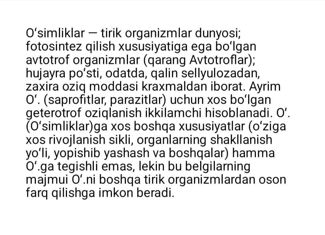 Mavzu:O'simliklarni tabiatda tutgan o'rni xususiyatlari va ularni muhofaza qilish 1