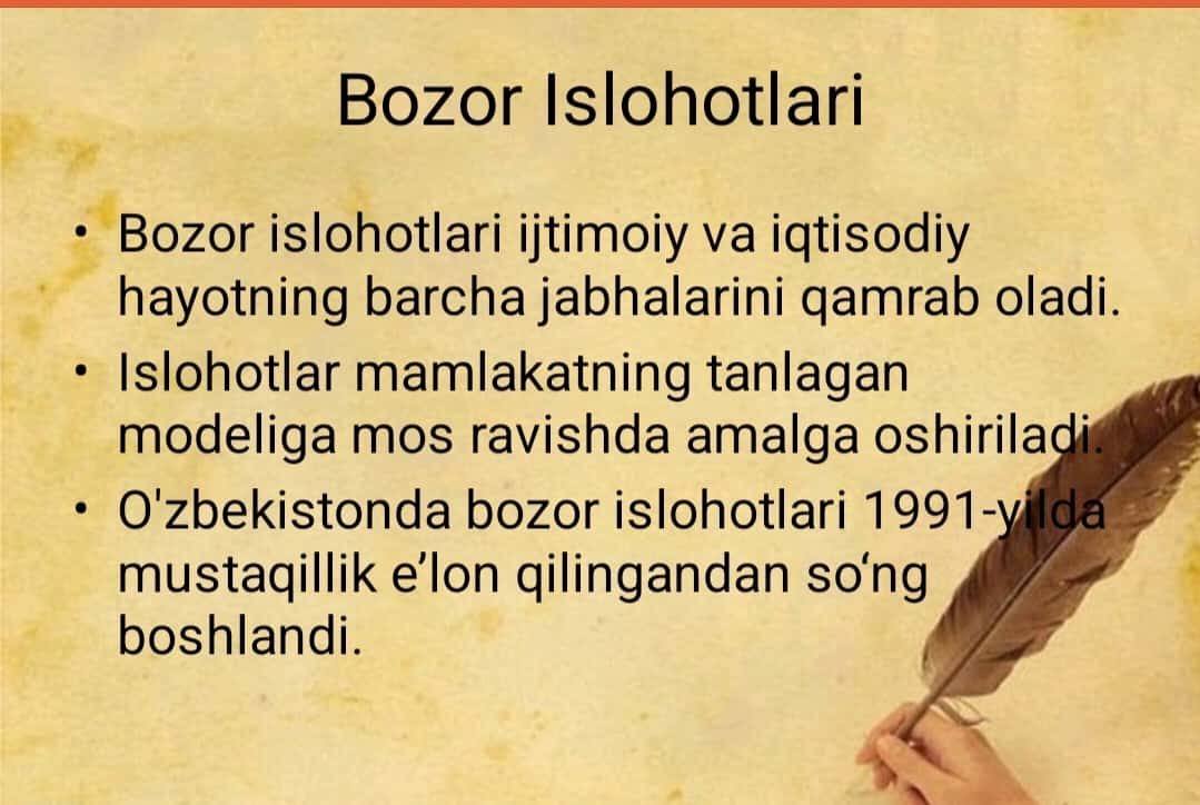 O'zbekistonda bozor islohotlari 1