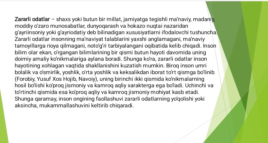 Zararli odatlar tkk 1