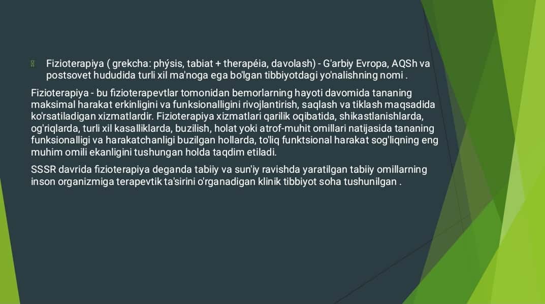 Oddiy fizioterapevtik muolajalarni( compress, bankalar, gorchichnik va b.q.larni) bajarish 1