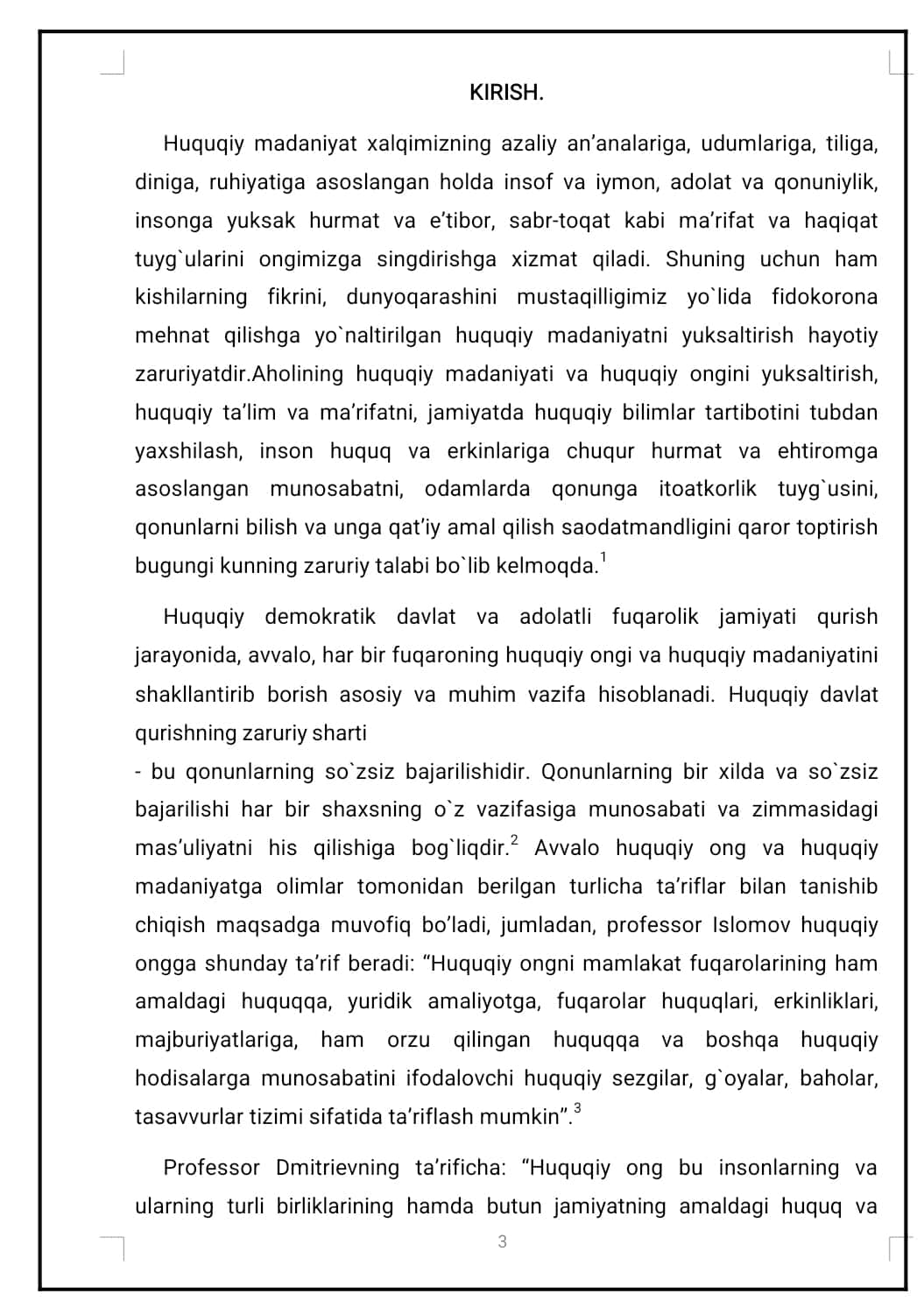 Huquqiy	ongni	shakllantirishda	huquqiy tarbiyaning o'rni 1