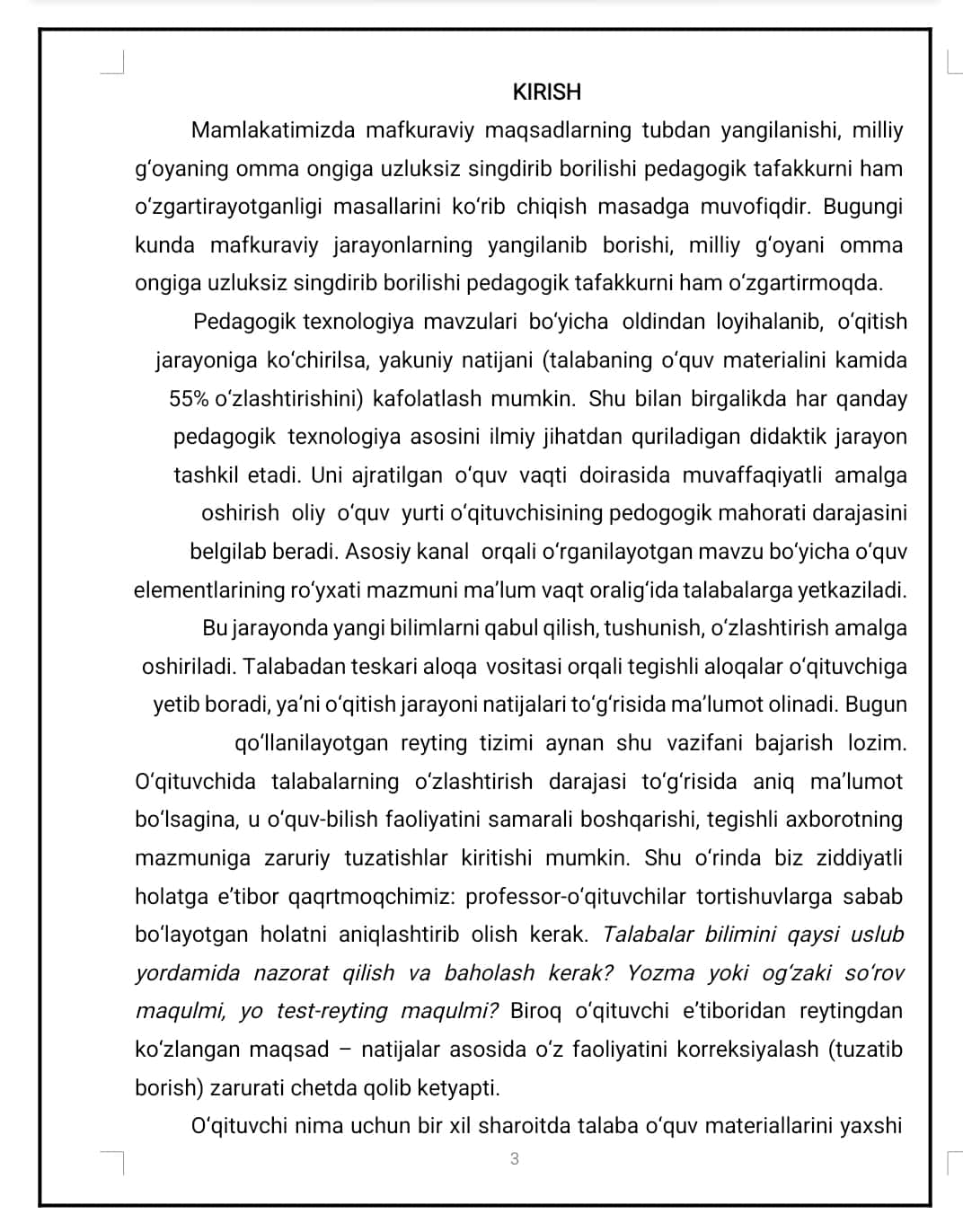 Milliy g’oya va milliy mafkurani yoshlar ongiga singdirishda pedagogning oʻrni 1