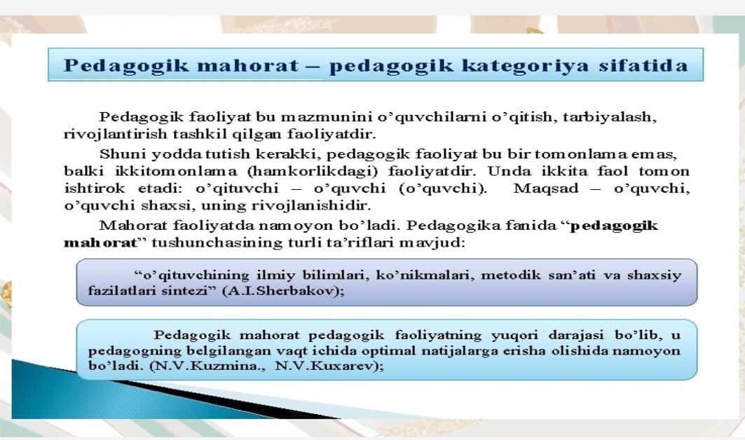 Pedagogikaning predmeti,maqsadi va vazifalari 1