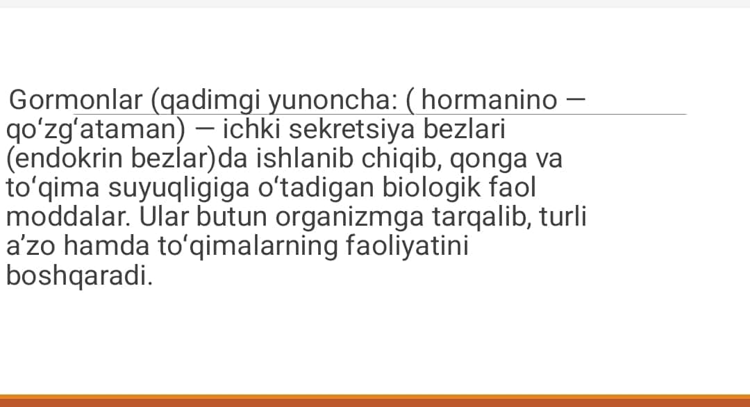Garmonlarning organizmga tasiri 1