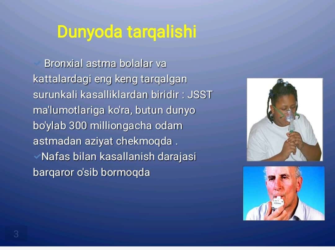 BRONXIAL ASTMA. TASHXIS VA DAVOLASH . 1