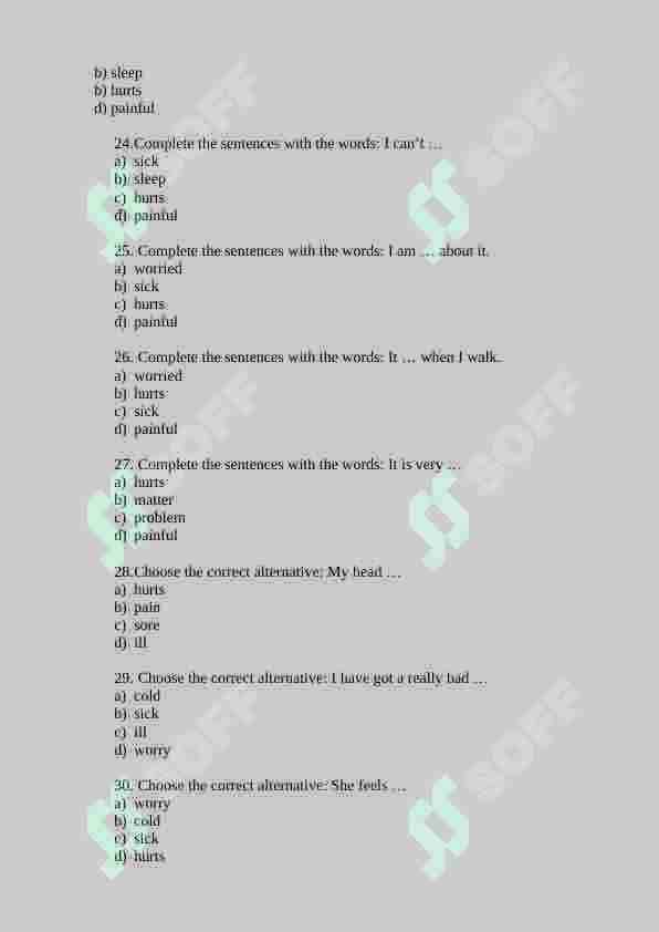 100 test for english 4