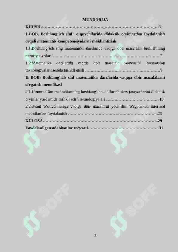 3-sinf o‘quvchilariga vaqtga doir masalalarni yechishni o‘rgatishda didaktik o‘yinlardan foydalanish 2